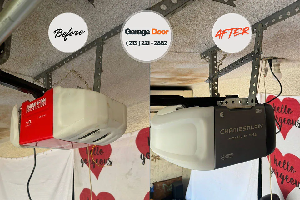 Before and after: garage door company Clyde, NC